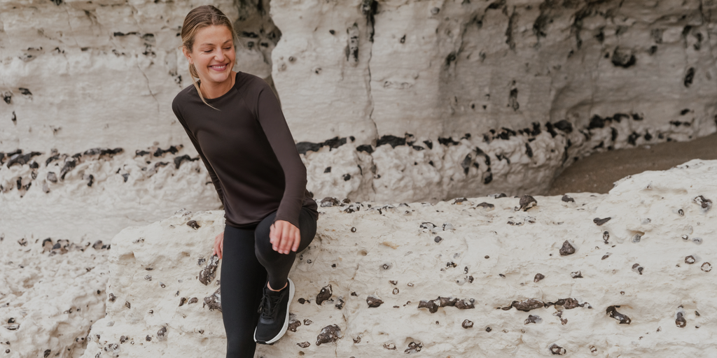 Woman wearing Tripulse Tencel Long-Sleeve and Leggings